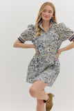 Entro Floral Print Mini Dress CW