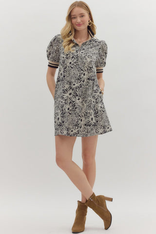 Entro Floral Print Mini Dress CW