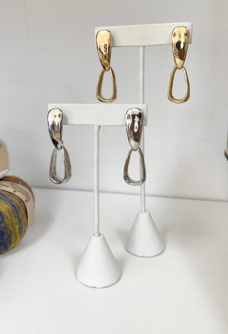 Chunky Link Hoop Earring  Silver/Gold