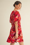 Jodifl Red Floral Dress CW