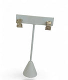 Line Hoop Sterling Silver Earrings