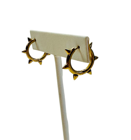 Gold Spiky Hoop Earrings