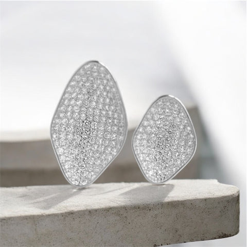 Silver Freeform Double Ring