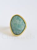 Free form Shape Gemstone ring