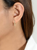 Diamond Shaped Hoop Earrings