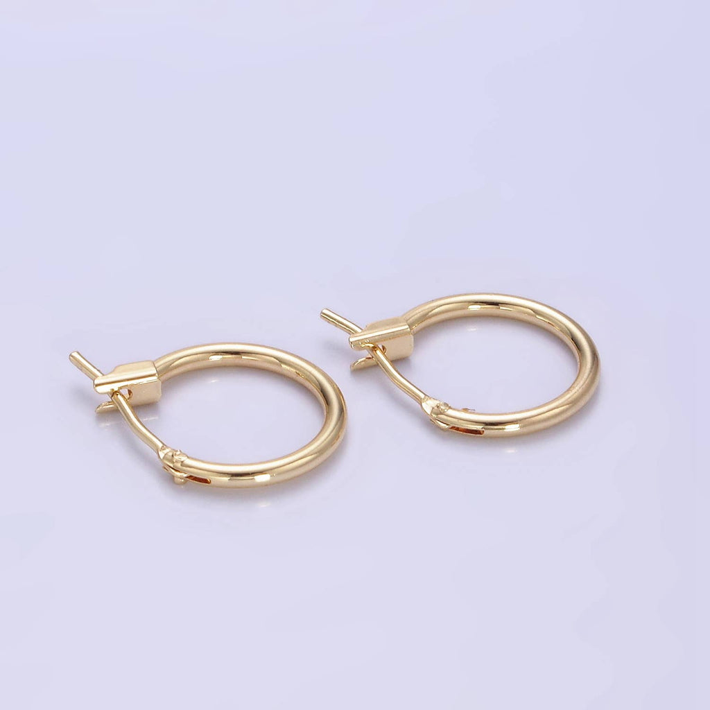 14K Gold Filled 14mm Minimalist Latch Cartilage Hoop Earring