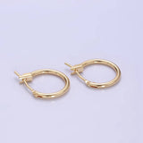 14K Gold Filled 14mm Minimalist Latch Cartilage Hoop Earring