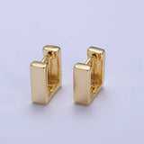 Gold Filled 10mm Mini Square Cartilage Huggie Hoop Earrings