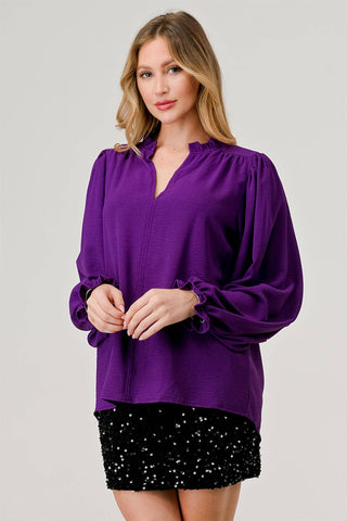 Plus Long Sleeve Blouse: WT61089PL