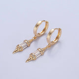 Gold Pendulum Drop Earrings