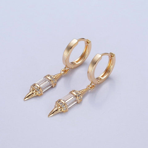 Gold Pendulum Drop Earrings