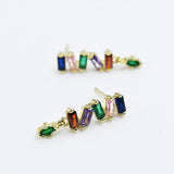 Jewel Drop Cascade Earrings