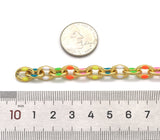Link Chain Enamel Colorful Necklace