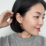 Small Sunburst Hoop Earrings