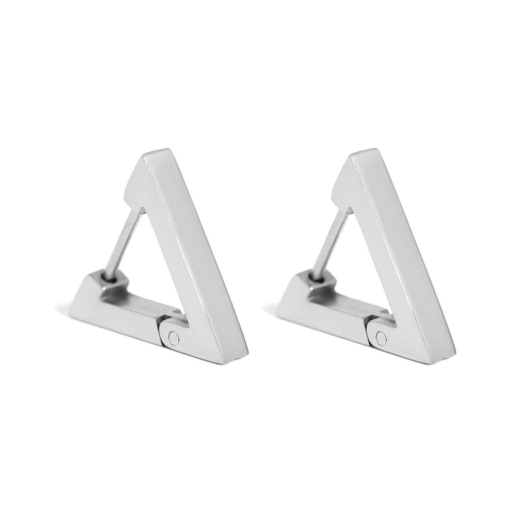 18K Gold PVD Stainless Steel Triangle Huggie Earrings / ERJ0003