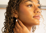 18K Gold PVD Freshwater Pearl Huggie Earrings