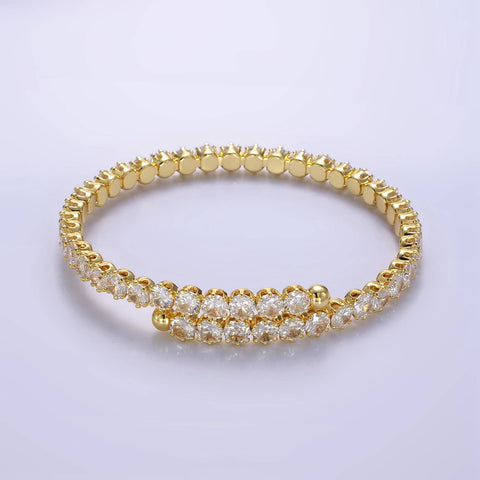 Gold Crystal Cuff Bracelet