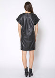 Black PU Leather Dress