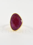 Free form Shape Gemstone ring