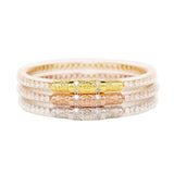 All Weather THREE QUEENS - CLEAR CRYSTAL Bangles by Budha Girl