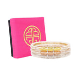 All Weather THREE QUEENS - CLEAR CRYSTAL Bangles by Budha Girl