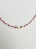 Pink Single Pearl Necklace