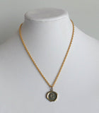 Big Silver Seal Necklace *click for more letters - Estilo Concept Store