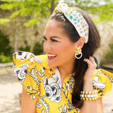 Gold Flower Earrings with 3 Interchangeable Hoops