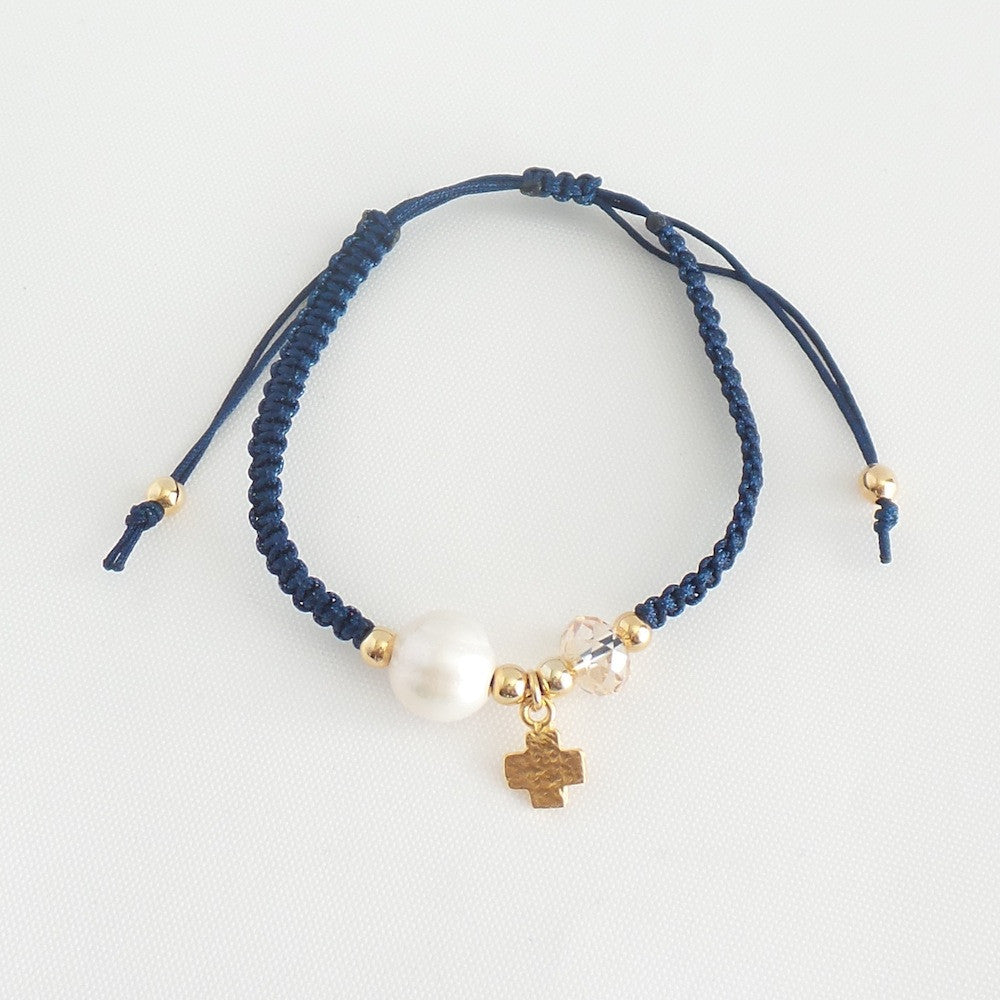 Navy Bracelet Cross Symmetric - Estilo Concept Store