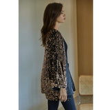 Black and Gold Sequin Cardigan