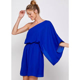Off Shoulder Royal Blue Dress