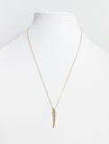 Elephant Tusk Gold Plated Pendant Necklace - Estilo Concept Store