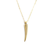 Elephant Tusk Gold Plated Pendant Necklace - Estilo Concept Store