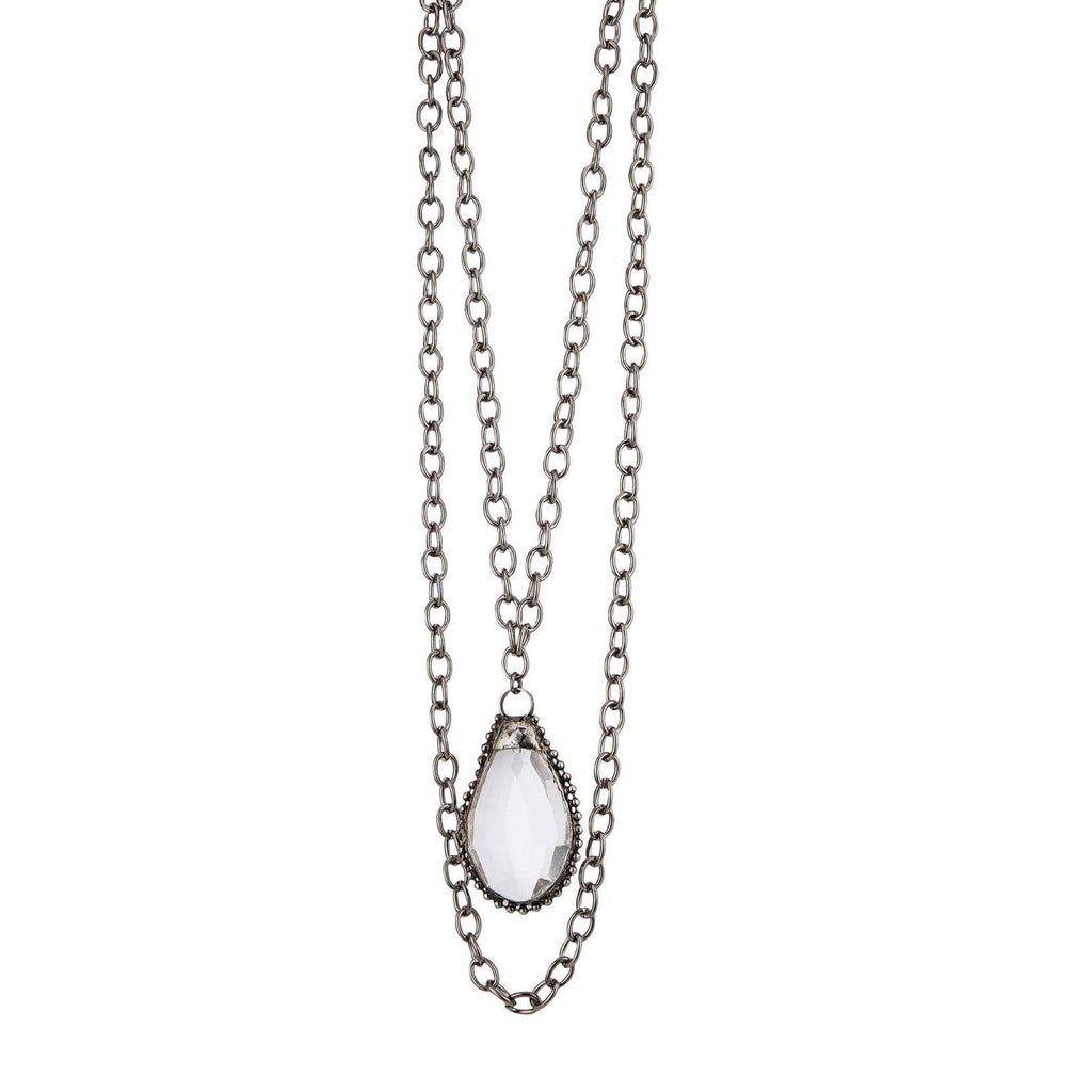 Double Strand Silver Plated Chain Necklace