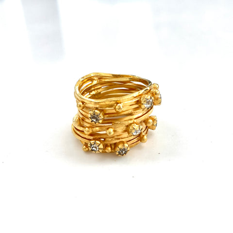 Lazos Extra Ring with Crystals