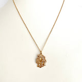 Medium Flake with Crystal Pendant Necklace