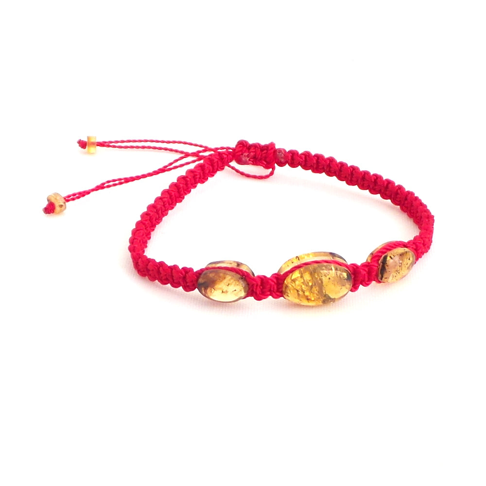 Amber Red Artisanal Adjustable Bracelet - Estilo Concept Store