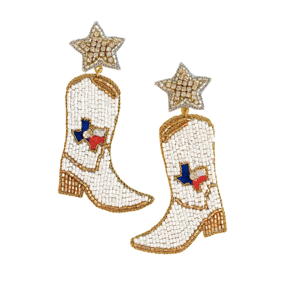 Deep In the Heart of Texas Cowboy Boot Earrings