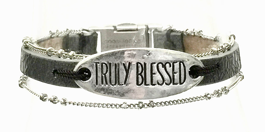 Double Chain Silver Truly Blessed Bracelet - Estilo Concept Store