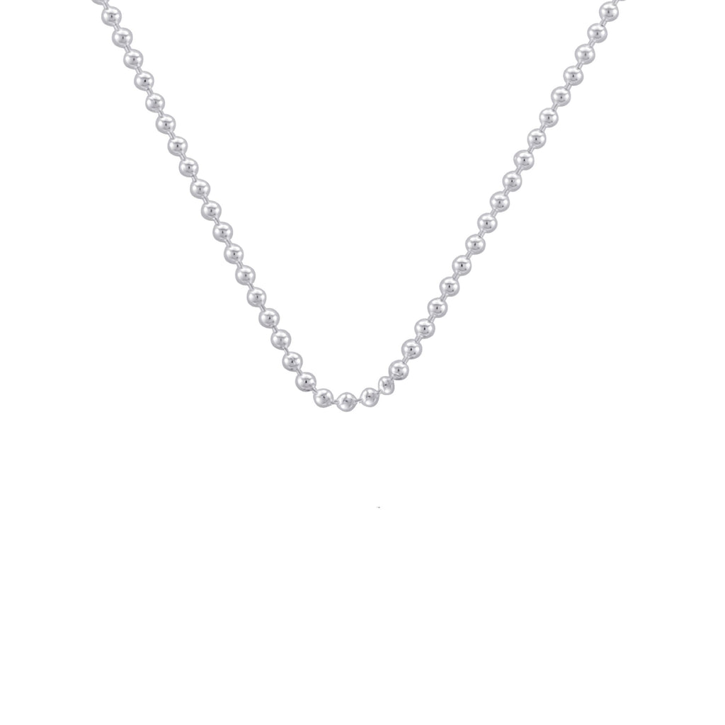 Micro Beaded Silver Chain Necklace