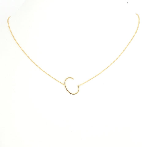 Amazon.com: LuckFairy Initial Necklaces for Women, Dainty Gold Letter  Necklace 14k Gold Plated Sideways Initial Necklace Cute Gold Name Necklace  Simple Gold Choker Necklaces for Women Trendy Gold Jewelry Gifts: Clothing,  Shoes