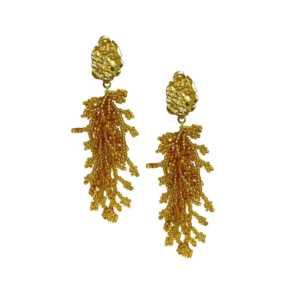 Gold Coral Earrings
