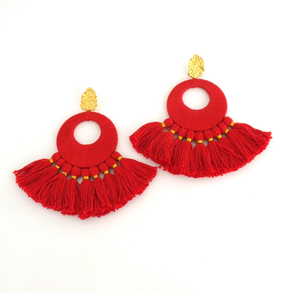 Red Florentine Earrings - Estilo Concept Store