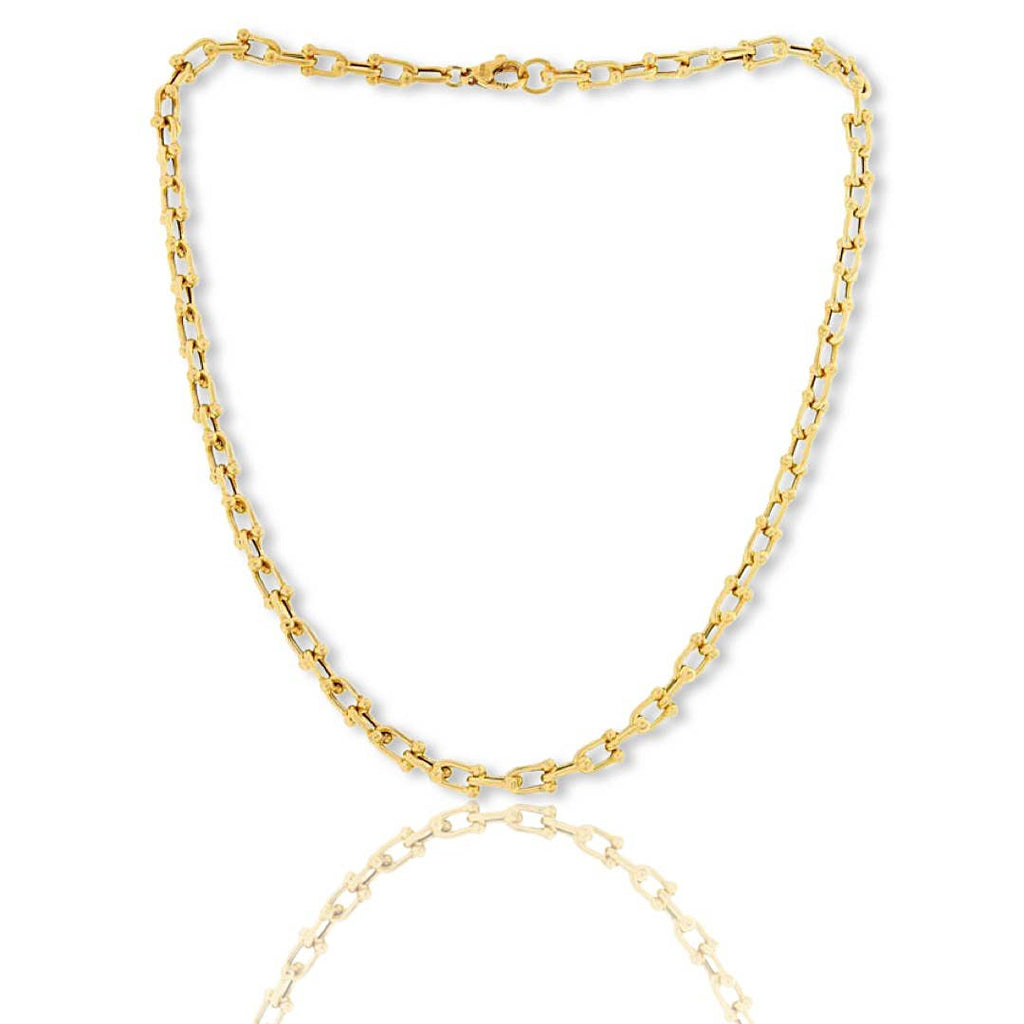 U Gold Link Chain Chunky Necklace