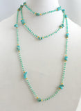 Super Long Turquoise and Crystals Necklace *click for more colors - Estilo Concept Store