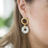 Linked Loop Kiwi Jasper Earrings - Estilo Concept Store