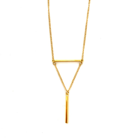 Gold Triangle Collar Necklace