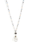 Bluebell Navy and Amber Long Necklace - Estilo Concept Store