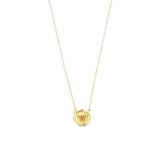 Gold Mini Seal Necklace *click for more letters - Estilo Concept Store
