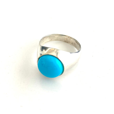 Silver Blue Moon Ring